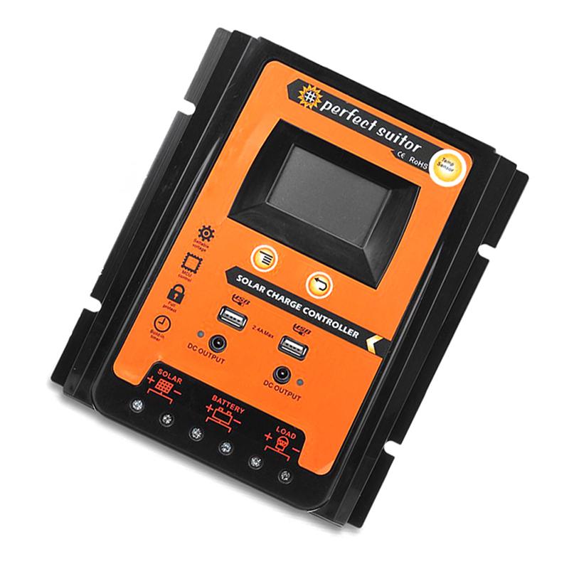 Pwm   Solar Charge Controller 12/24V 30/50/70A Battery Regulator Dual Usb 5V Lcd