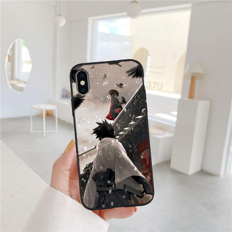 LO76 Naruto Uchiha Sasuke Soft Shell Phone Case for iPhone SE X XS XR 11 16E 17 Pro Max Air 8 7 6 6s Plus