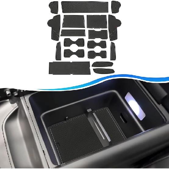 SXCY For 2025 Kicks Door Slot Mats For 2025 2026 Nissan Kicks Accessories 2025 2026 Nissan Kicks Cup Holder Erts Liner Cupholder Console Erts Liner