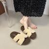 2025 New Mao Mao Shoes Open-toed Sandals Support Wearing Slippers Flat Versatile Shoes Internet Celebrity Popular Women's Shoes