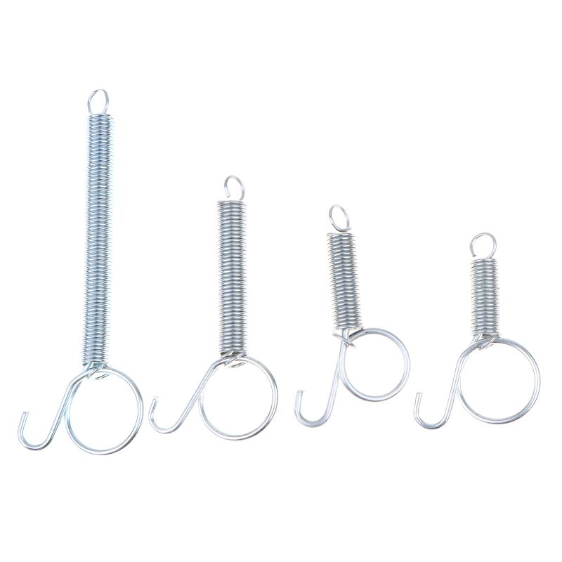 5Pcs Cage Door Spring Hooks 6/7/8.5/11.5Cm Metal Snap Hook Tension Spring For Poultry Cage Door Chicken Hamster Cage