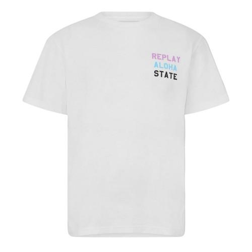 Replay Mens Aloha State Graphic Print Regular T-Shirt