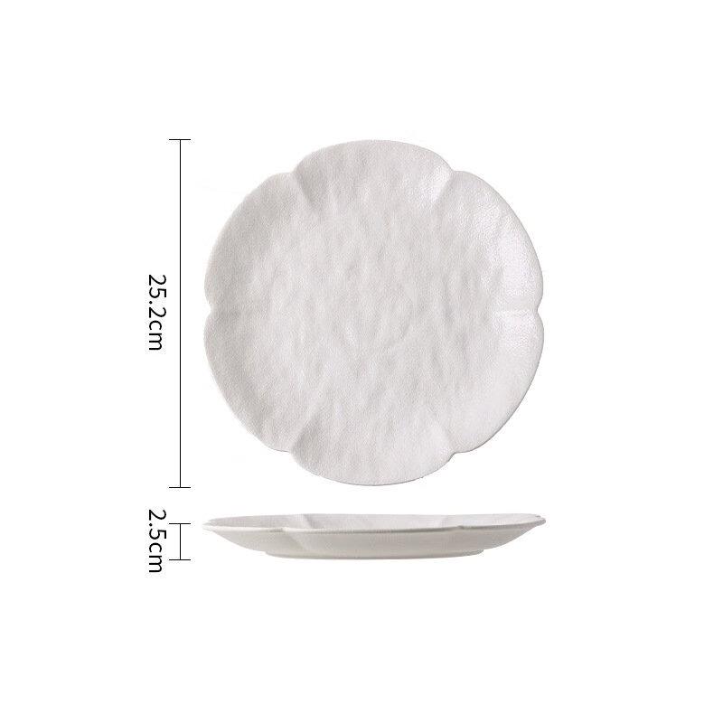 ZISIZ Lotus Leaf Shallow Dinner Plate