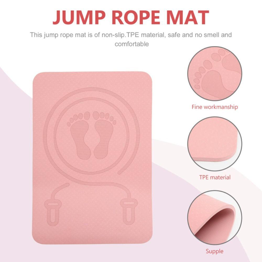 Non Slip Yoga Fitness Mats Cushioning Skipping Mat Fitness Carpet Jump Rope Mat  Yoga