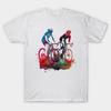 Herren Schwarzes Print-T-Shirt Radfahren Fahrrad Sport Kunst #Radfahren #Sport No-Cut Transferpapier Druck Baumwoll-T-Shirt