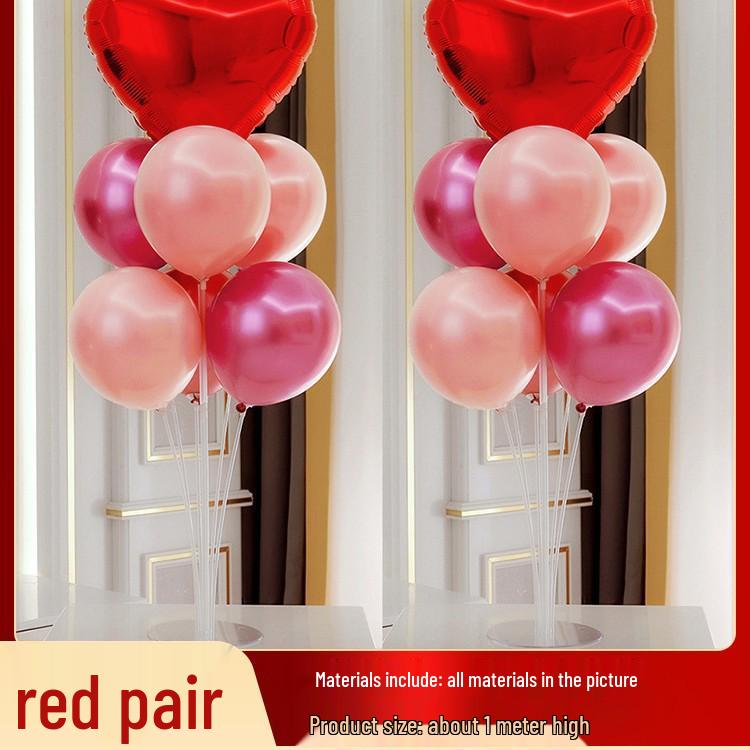 Honeymoon Love Heart Balloon Ceiling Set for Wedding and Bedroom Decor