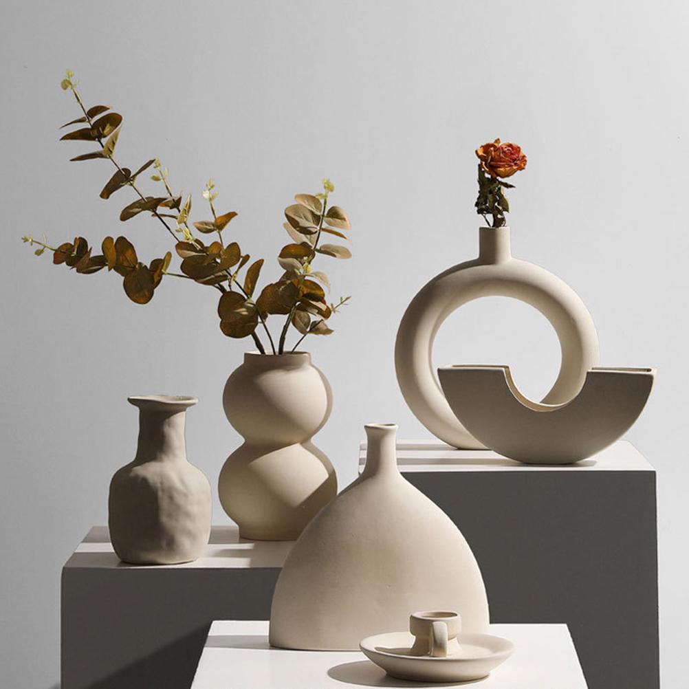 Nordisch Minimalistische Keramikvasen Ornamente Trockenblumenarrangement Fabelhafte Dekoration für Wohnzimmer TV-Schrank Schreibtisch