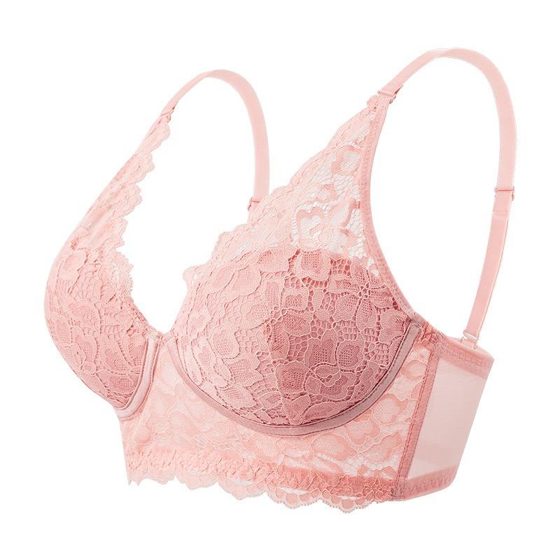 Women S Wireless Lace French Style Sexy Plus Size Bra
