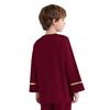 Boys Liturgical Dance Costume Long Sleeve Metallic Color Block Patchwork Top Dancewear