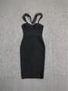 Women's Cross-Border Spaghetti Strap Lace Bandage Elastic Hip-Hugging Dress