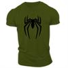 Summer Casual Sports Fashion 3D Printed Spider Adult Crewneck Short Sleeve Large Size Men's T-shirt Loose Quick Dry Comfortable