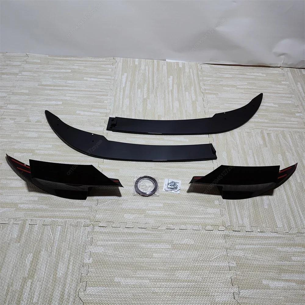 4Pcs Car Front Bumper Splitter Lip Side Spoiler For BMW 5 Series F10 F11 M5 M-Sport 2011-2017 Gloss Black Body Kits Tuning
