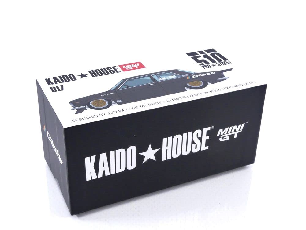 TrueScale KAIDO HOUSE x MiniGT Datsun 510 Pro Street GREDDY Gunmetal Gray KAIDO HOUSE Drive 1/64 Left-Hand