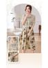Elegant Floral Summer Dress for Middle-Aged and Elderly Women
