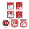 Pet Inside Alert Sticker Warning Labels Waterproof and Durable Dog Cat Rescue Sticker Decals for Fire Safety Emergency