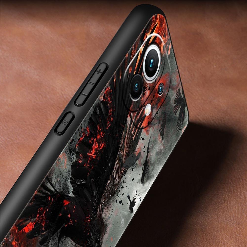 Black Raven Phone Case Cover for Xiaomi Mi 17 15 14 13 12 11 Ultra 15T 14T 13T 12T 11T Pro Lite 5G Soft TPU Shell Fundas Capas