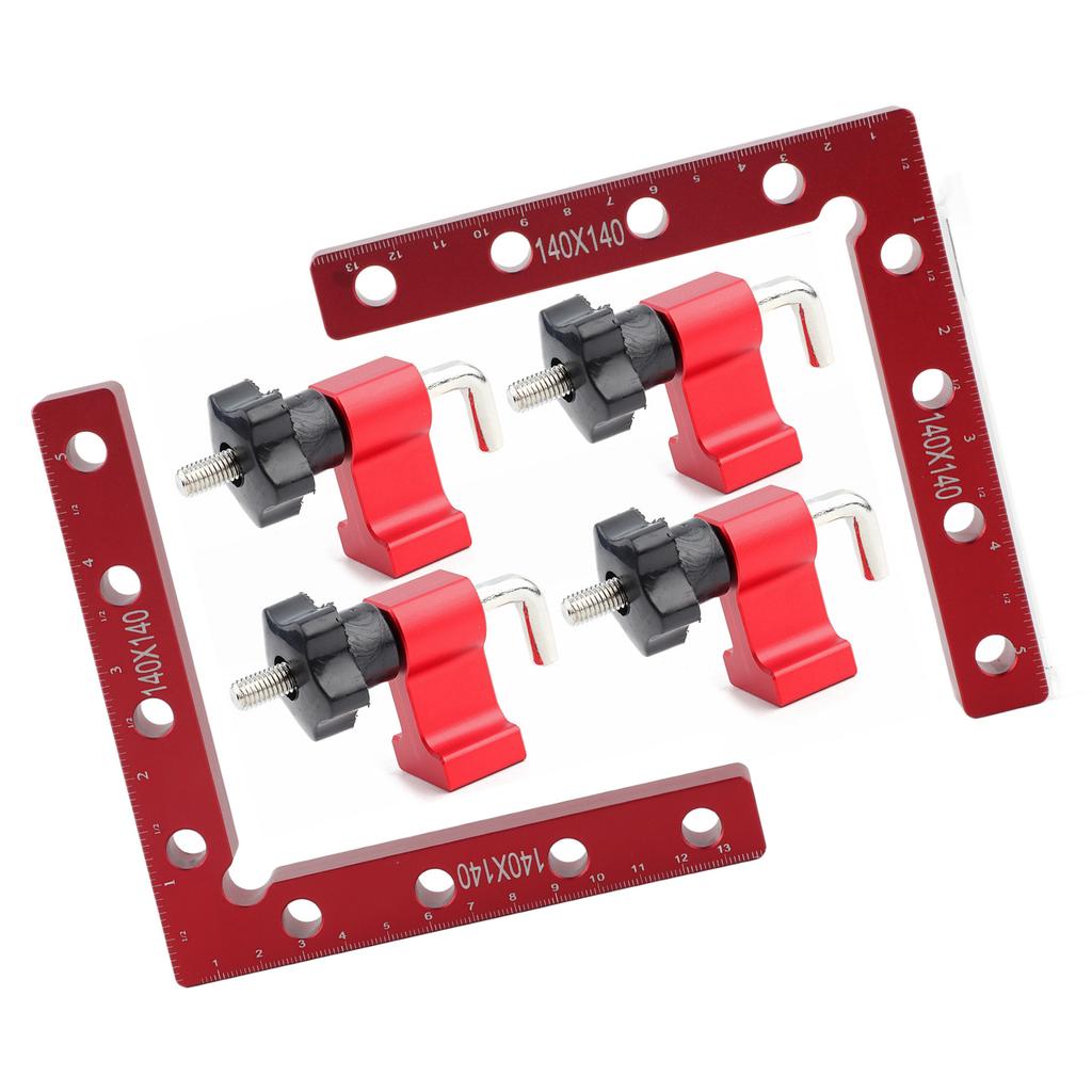 90 Degree Right Angle Positioning Ruler L Shaped Carpenter Panel Fixing Clamp 140x140mm140X140MM