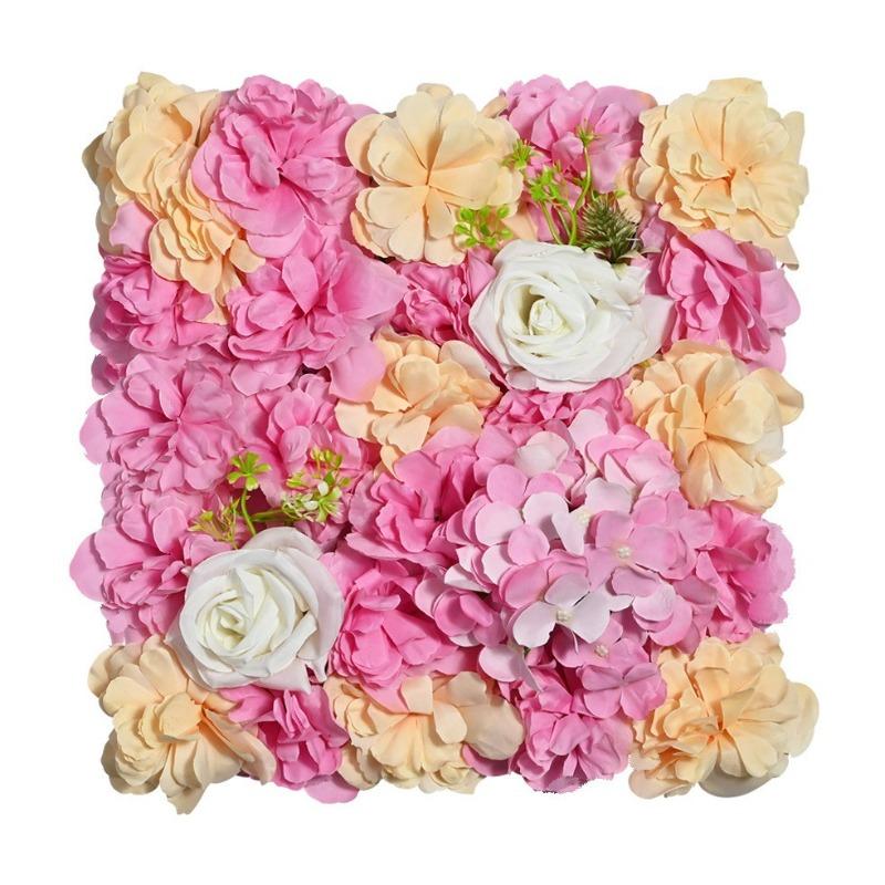 1PC 35cm Color Artificial Rose Flower Wall Panels Faux Rose Flower Row Stage Backdrop Layout Wedding Proposal Party Home Decor