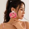 Butterfly Orchid Pendant Earrings With Exaggerated Large Flower Design, Perfect For Women'S Personalized Earrings And Holiday Gifts.
