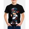 Summer Children's Clothing T-shirt Fashionable Comfortable 3D Afterimage Football Print Short Sleeved Shirt