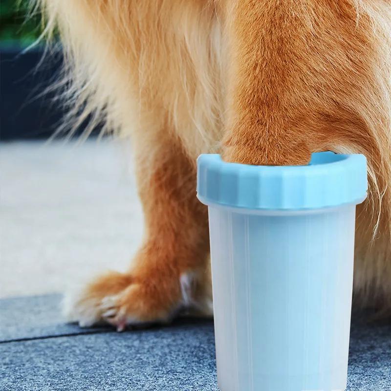 New 1pcs Dog Foot Wash Artifact Cat Puppy Foot Cup Wash Paw Cleaning Free Scrub Automatic Wash Pet Foot Cup