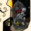 Halloween Decorations Scary Skeleton Tombstones Figurines Tombstones Statues Sculptures for Yard Lawn Decorations