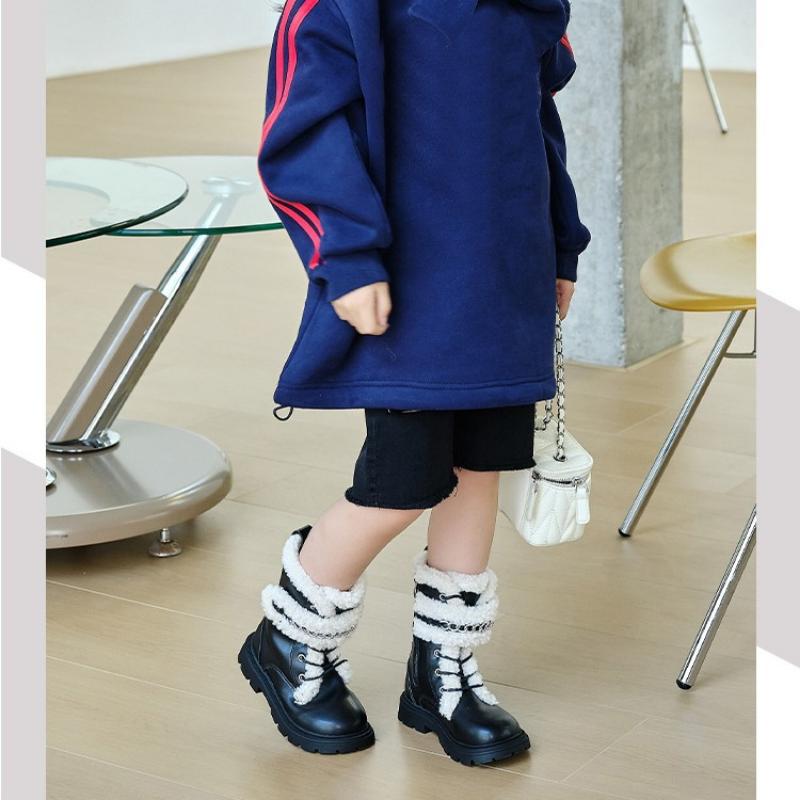Children's New Winter Velvet Warm Cotton Boots Boys and Girls Snow Boots Korean Version Short Boots