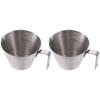 1/2pcs 100ml Espresso Shot Cups Silver Coffee Liquid Cup Cleanable Measuring Cup  Coffee
