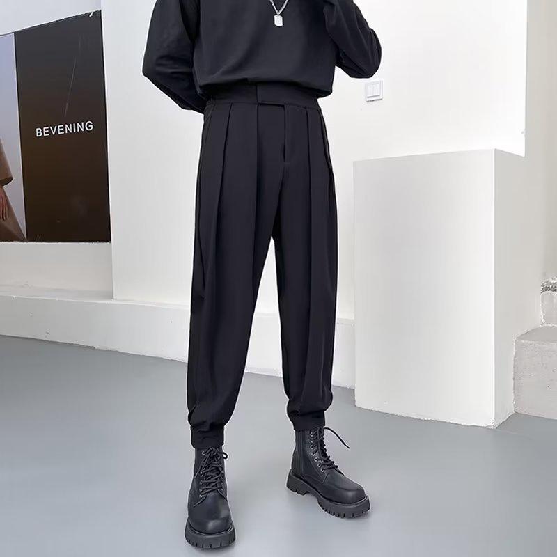 

Мужские брюки свободного покроя в корейском стиле — модные, свободные, повседневные брюки 2XL чёрный