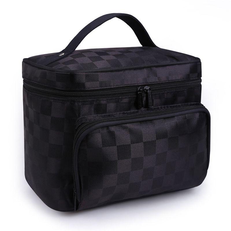 Fashionable Striped Women's Waterproof Cosmetic Bag With High Capacity