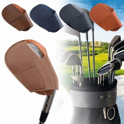 Neck Driver Leather Golf Club Head Covers Golf Iron Head Cover Golf Rod Sleeve Protective Headcover