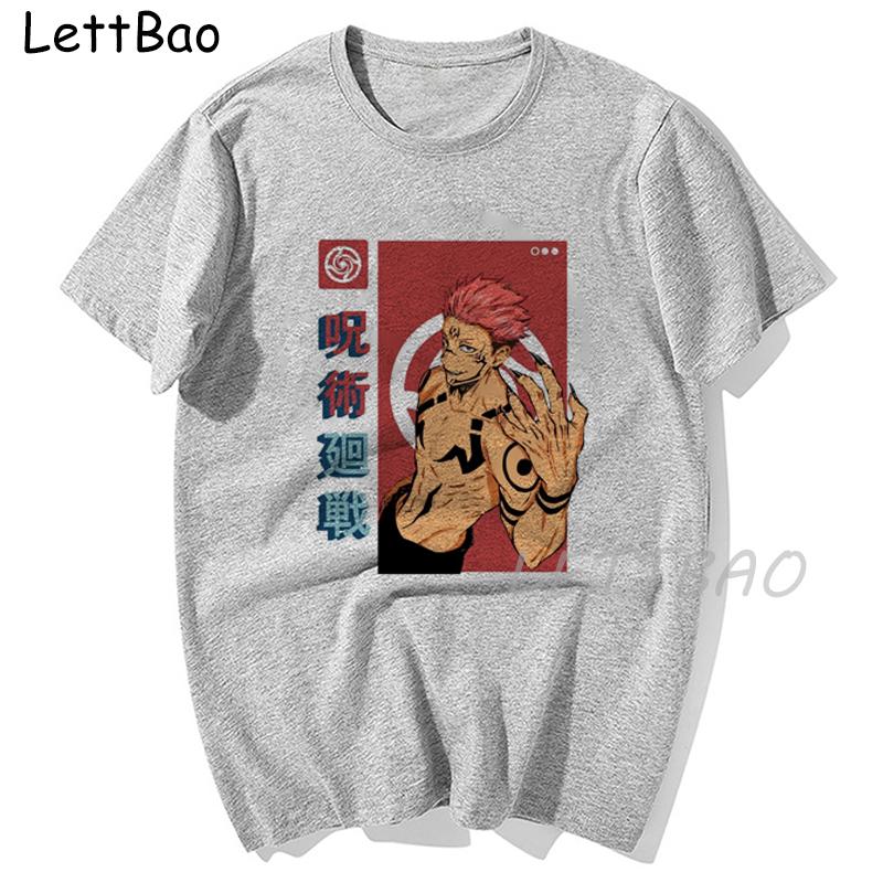 Japanese Anime Jujutsu Kaisen Yuji Itadori Harajuku Women T Shirt Manga Print Tees T Shirt Male