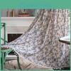 Fashionable Retro Lozujoju Floral 1pc Cotton Linen Printed Tassel Semi Blackout Curtains For Small Windows Balcony