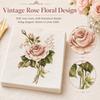 Vintage Rose Floral Paper Napkins 20Pcs 2-Ply Table Napkins for Party Wedding Tea Time Decor