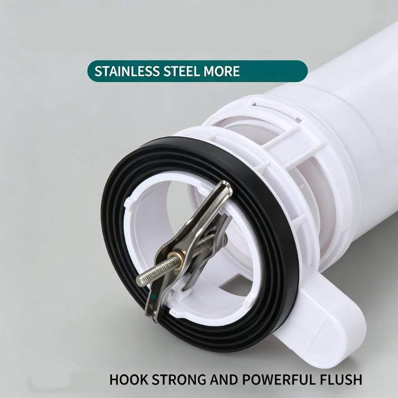 Large Outlet Toilet Tank Drain Assembly Replacement with Extension Tube, Seal Washer and Hardware for Home Repair