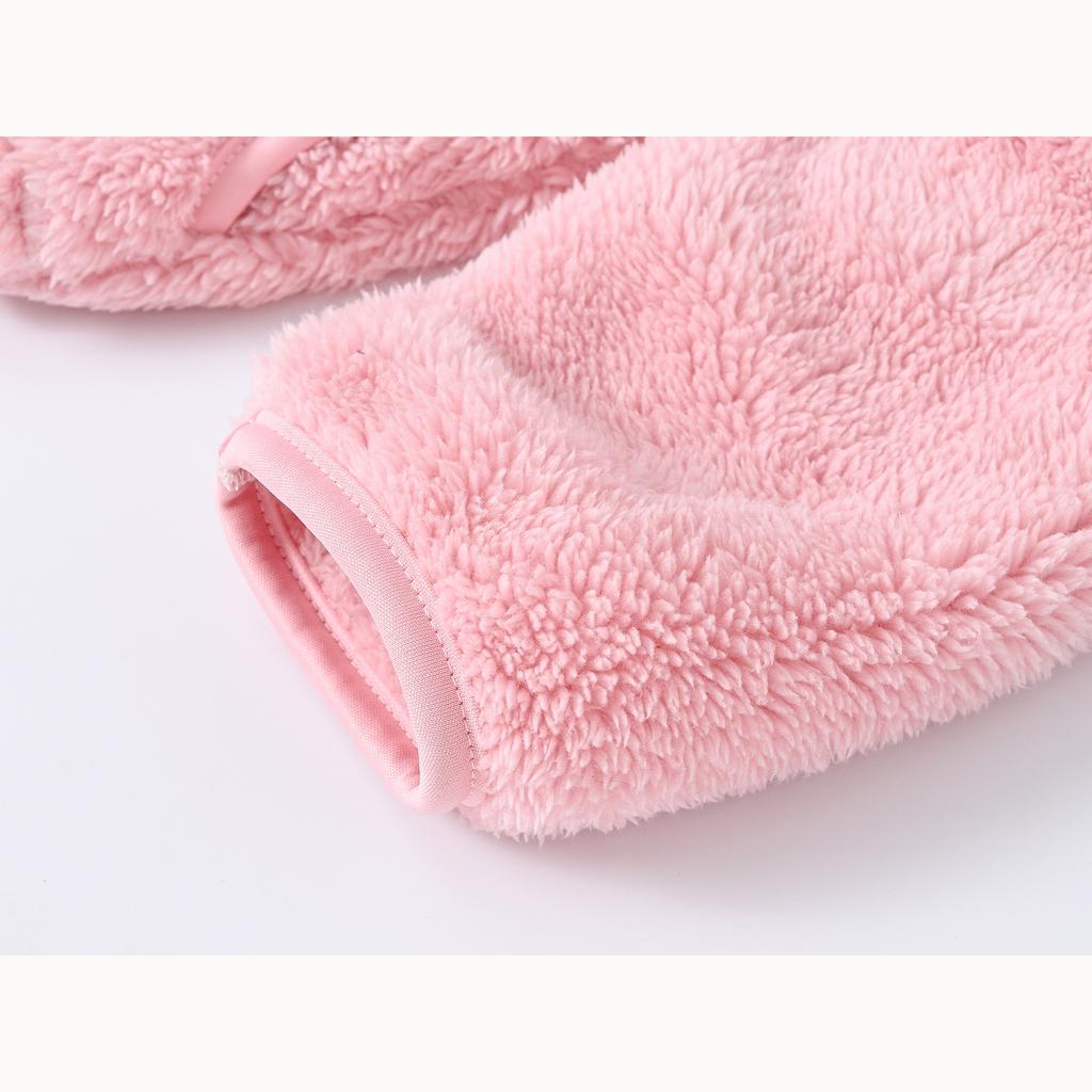 Spring and Autumn Boys and Girls Children's Warm Fleece Solid Color Collar with Pockets Long-sleeved Korean Fashion Jacket