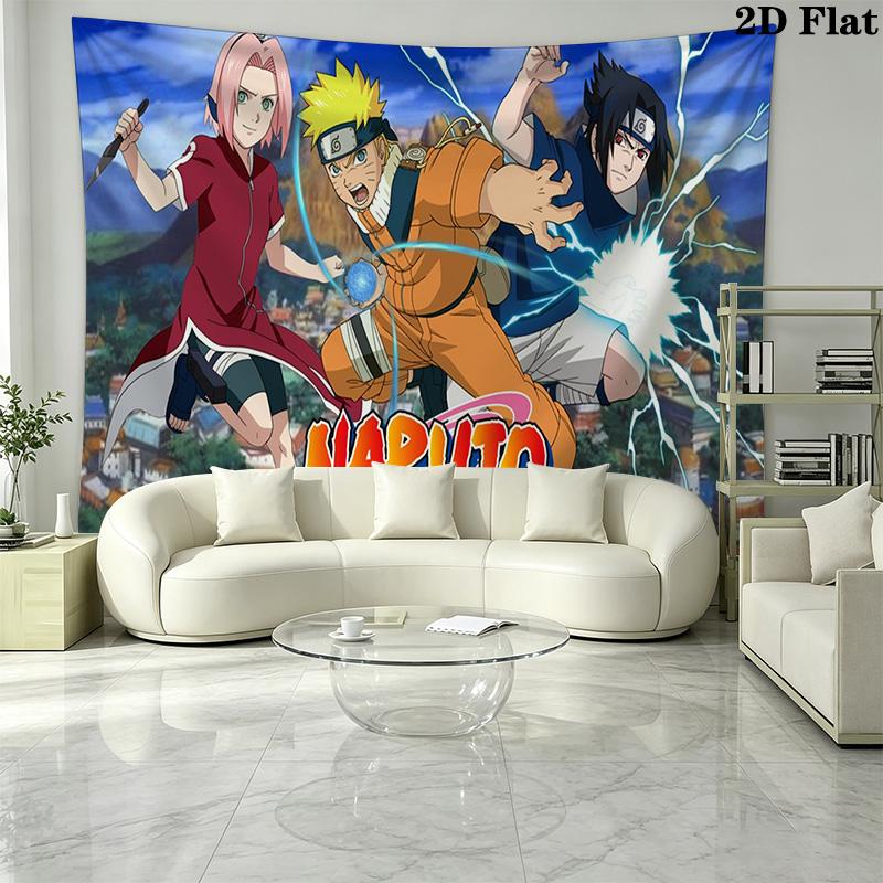 N-NARUTO Wall Tapestry Aesthetic Wall Hanging Printed Fabric Blanket Decorative Tapestries for Bedroom Living Room Home Decor