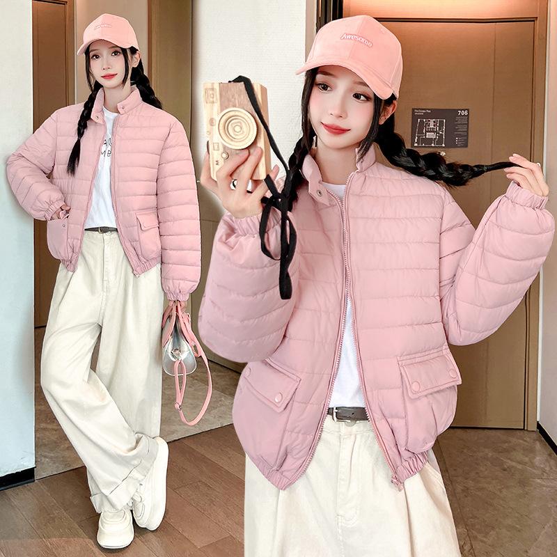 Women's new stand-up collar cold windproof lightweight thickened fluffy warm loose high-quality fabric leisure sports cotton clothing