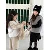 Girls Winter Solid Color Plush Vest Casual Cozy Warm Coat