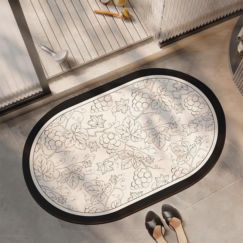 Bathroom Carpet Water-absorbing Quick-drying Floor Mat Non-slip Wash-free Rug Home Decoration Bath Diatom Mud Rugs Alfombra