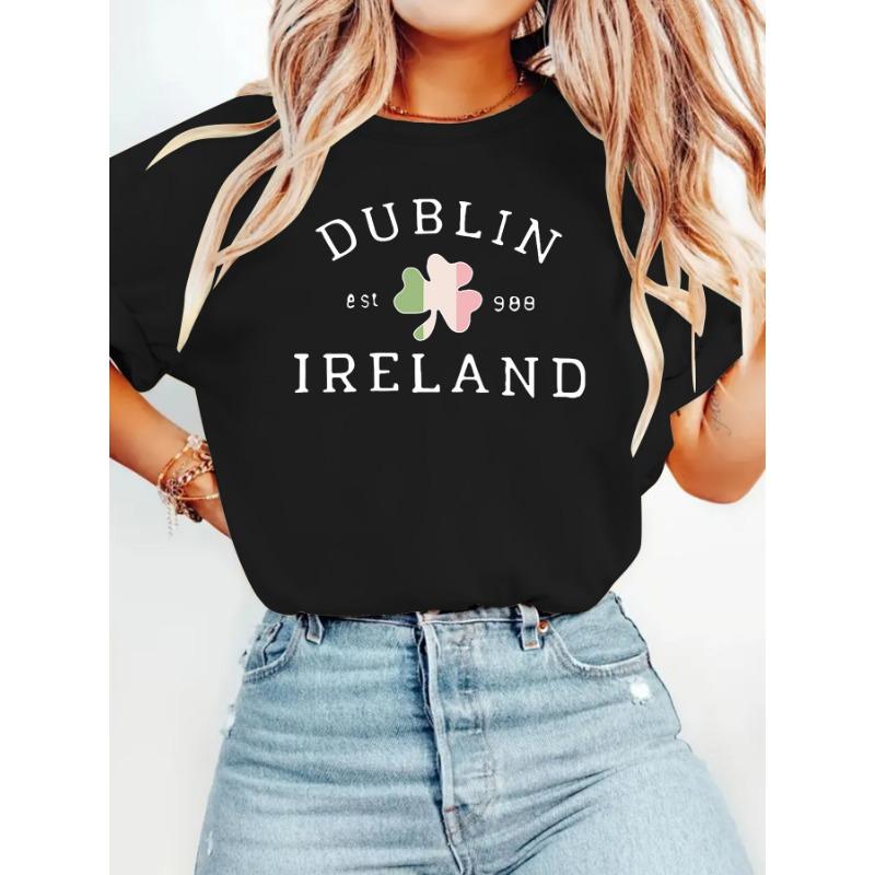 New Women's Printed Round-neck Loose Short-sleeved Casual T-shirt