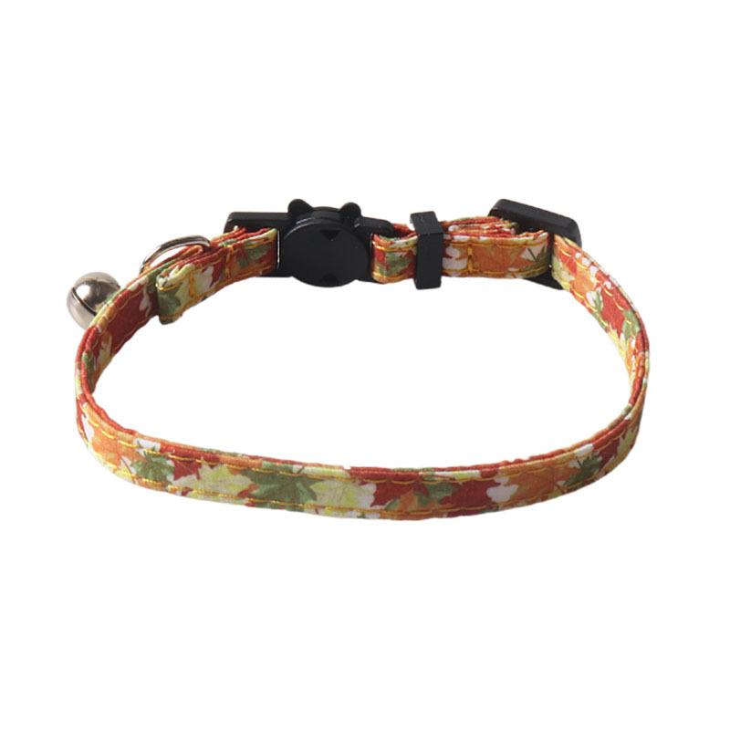 New Pet Collar Thanksgiving Maple Leaf Pumpkin Series Cat Collar with Sunflower Bandana  Dog Accessories for Small Dogs Leash