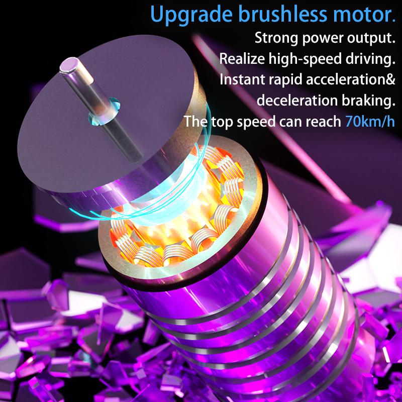 SG918MAX 1:16 4WD RC-Auto 70 km/h bürstenloser Motor 2,4G Fernbedienungsautos Hochgeschwindigkeits-Offroad-Kletterfahrzeug mit LED-Licht Spielzeug Kindergeschenk