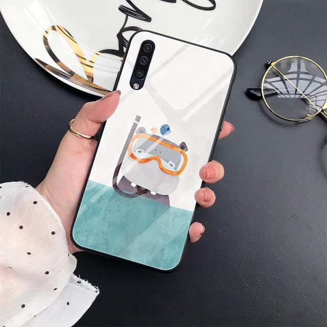 

Милый чехол с собакой корги для Samsung Galaxy A52 A70 A71 A73 A53 A13 5g A03 A72 A22 A21s A03 Core A42, чехол из закаленного стекла с мультяшным рисунком For Samsung A41