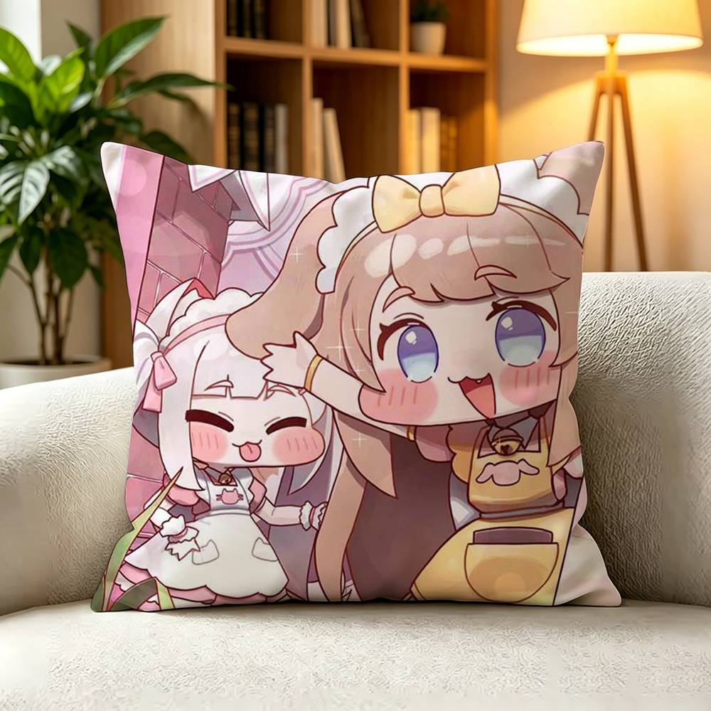 TTrickcal Chibi Go Square DoubleSided Printed Pillow Case Bedroom Bedside Pillow Sofa Cushion Cover
