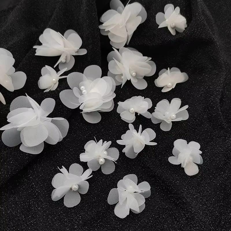 10Pcs Flower Embroidered Patch Lace Applique Diy Lace Fabric Trim For Wedding Birthday Party Event Diy Gift Decoration Craft