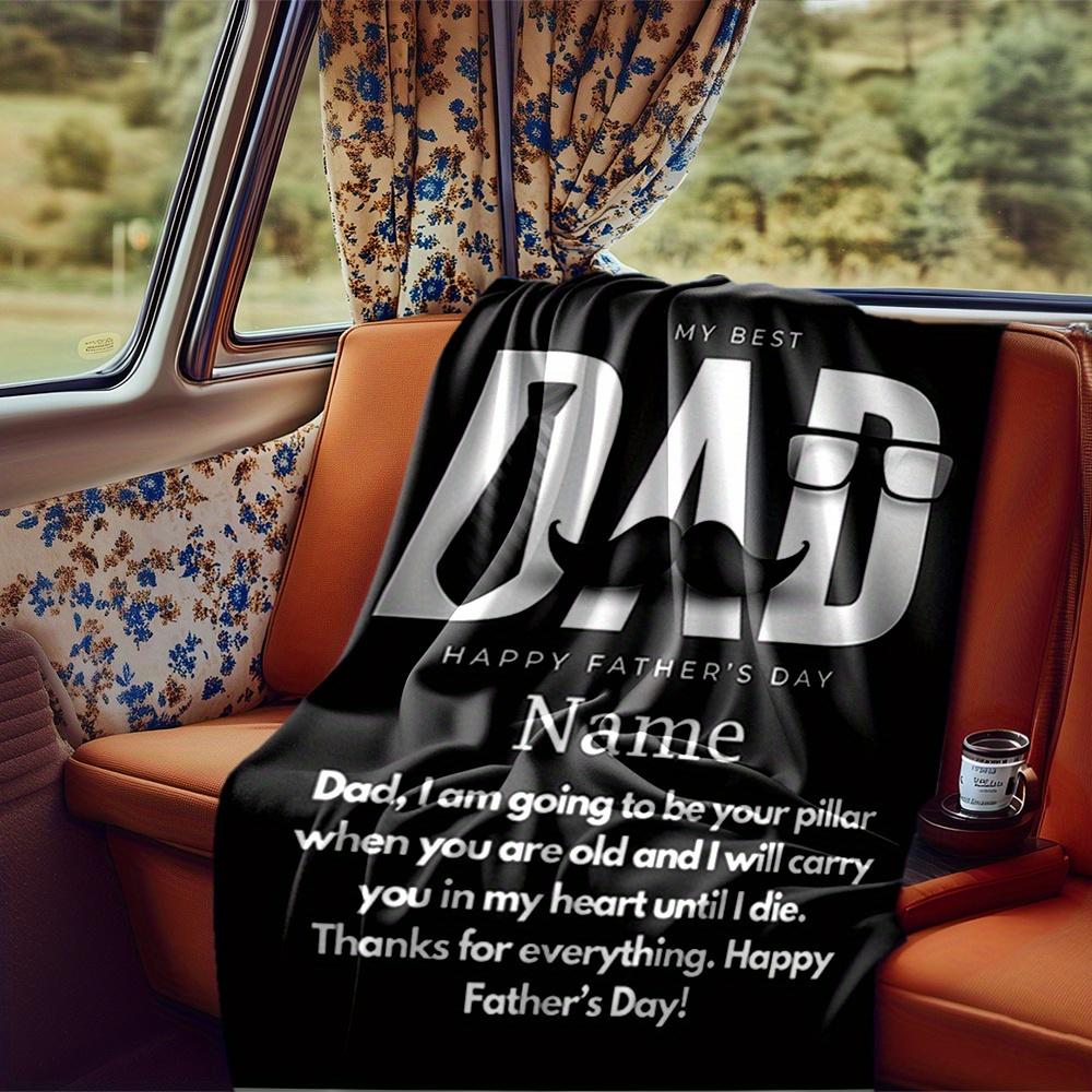 Dad Hero Blanket Personalized Name Soft Comfortable Stylish Blanket Car Blanket Perfect For Travel Camping Outdoor Home Suitable For All Seasons