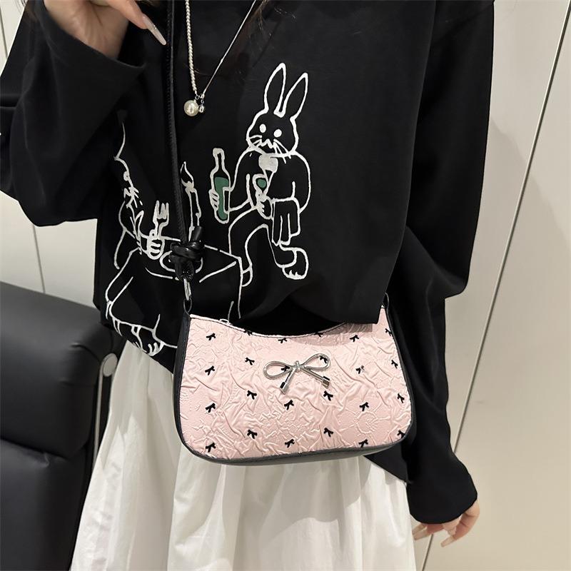 Polka dot bow cute women's bag summer new niche fashion versatile single shoulder portable women's bag