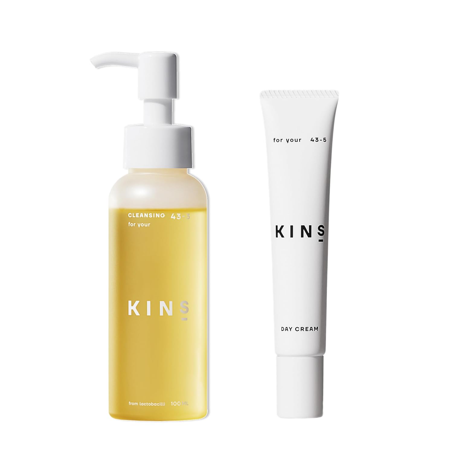 KINS Cleansing Oil 100ml + Sunscreen Day Cream 25g Set