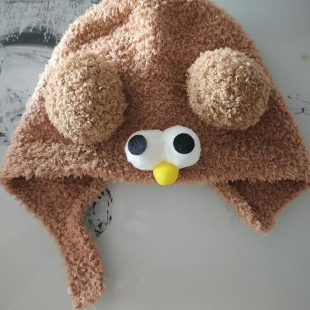 Thickened Warmer Cute Bear Ear Protection Cap New Warmer Beanie  Outdoor